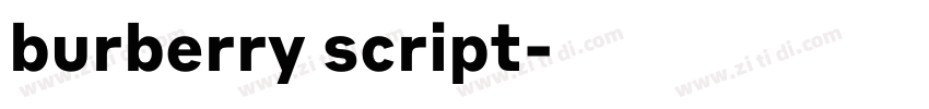 burberry script字体转换 burberry script字体转换